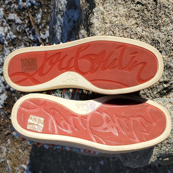 Christian Louboutin Roller Boat Leather Low Trainers Size 8 - Picture 14 of 16